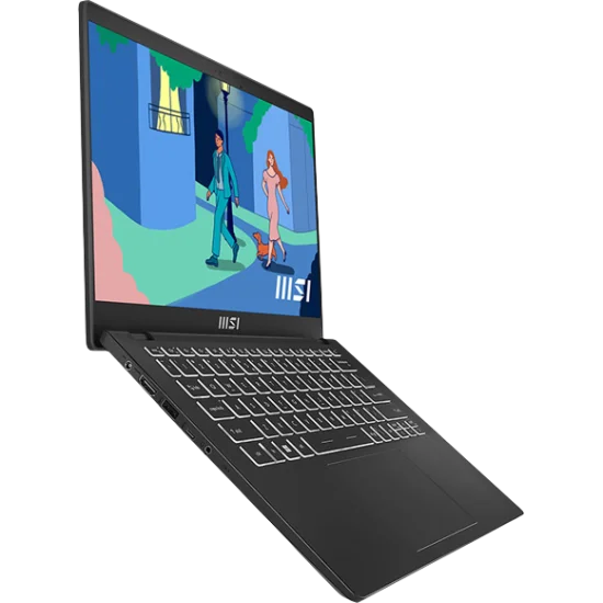 MSI Modern 14 C12MO Intel Core I5-1235U 12th Gen 16GB 3200MHz RAM 512GB NVMe SSD 14 Inch FHD 60Hz Classic Black Laptop - Image 2
