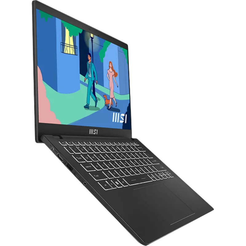 MSI Modern 14 C12MO Intel Core I5-1235U 12th Gen 16GB 3200MHz RAM 512GB NVMe SSD 14 Inch FHD 60Hz Classic Black Laptop - Image 3