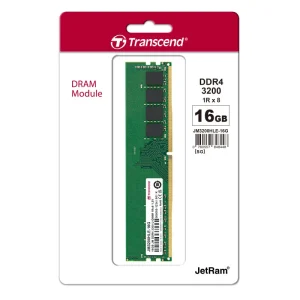 Transcend 16GB JM DDR4 3200Mhz U-DIMM 1Rx8 2Gx8 CL22 1.2V Desktop Ram