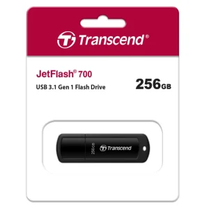 Transcend 256GB JetFlash 700 USB 3.1 Pen Drive Black