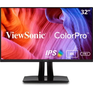 ViewSonic VP3256-4K 32″ 4K UHD Pantone Validated 100% SRGB IPS Monitor