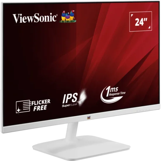 ViewSonic VA2432-H-W 24 Inch 1080p 100Hz IPS White Gaming Monitor - Image 2