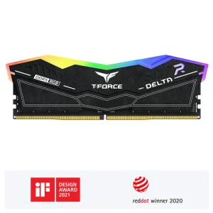 TEAM T-FORCE DELTA RGB BLACK 32GB DDR5 6000MHz CL38 Desktop Ram