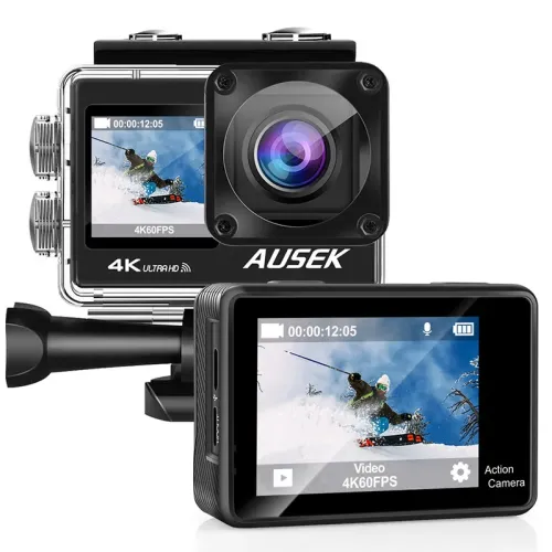 AUSEK AT-Q60TR Combo 4K Dual Screen WiFi Action Camera - Image 3