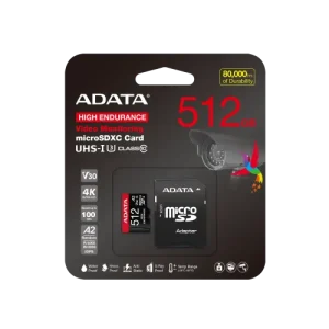 ADATA High-Endurance 512GB UHS-I Class 10 microSDXC Memory Card