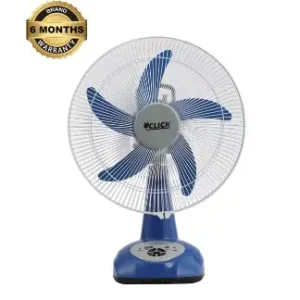Click Rech. Table Fan-14''(Blue)-USB Charger