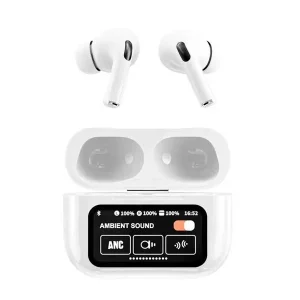 A9 Pro ANC Earbuds Touch Screen Display